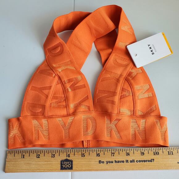 DKNY New York 2017 Runway Bralette S ASO Dua Lipa Blokecore Orange Streetwear - Picture 8 of 9